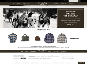C.C. Filson Co. Webpage Banner Sample